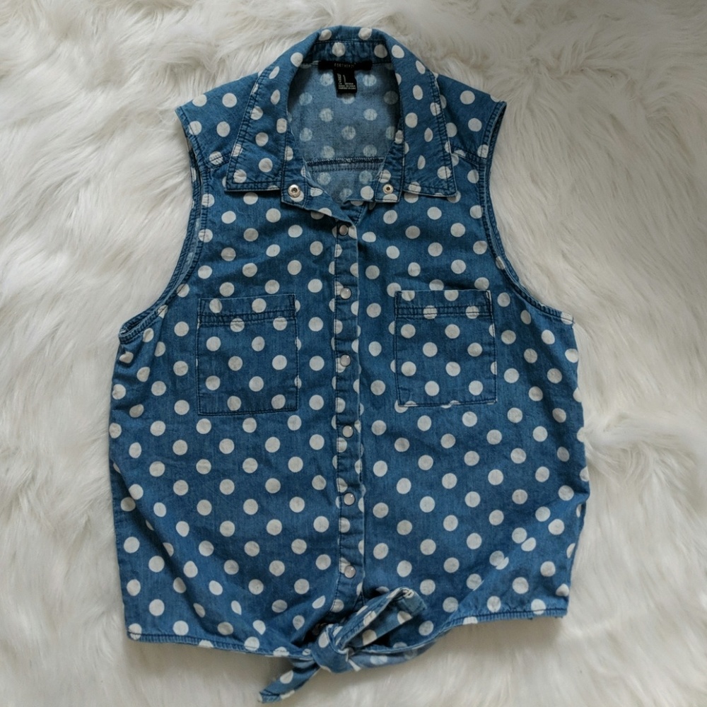 Forever 21 tie front tank
